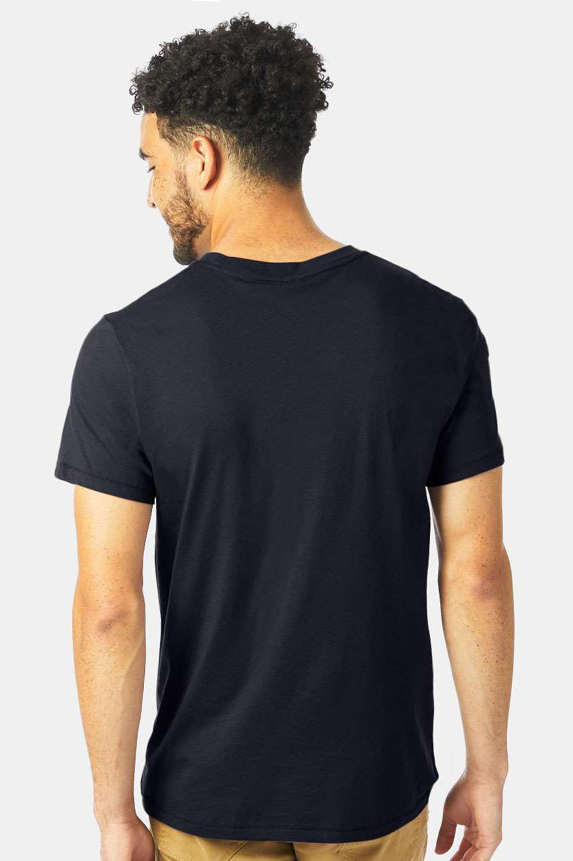 Alternative 6005 Mens Organic Short Sleeve Crewneck T-Shirt True Black Model Back