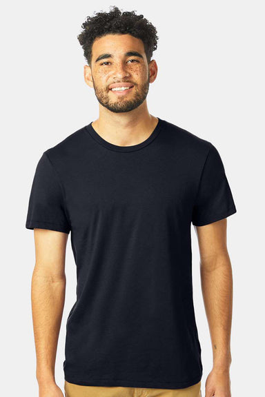 Alternative 6005 Mens Organic Short Sleeve Crewneck T-Shirt True Black Model Front