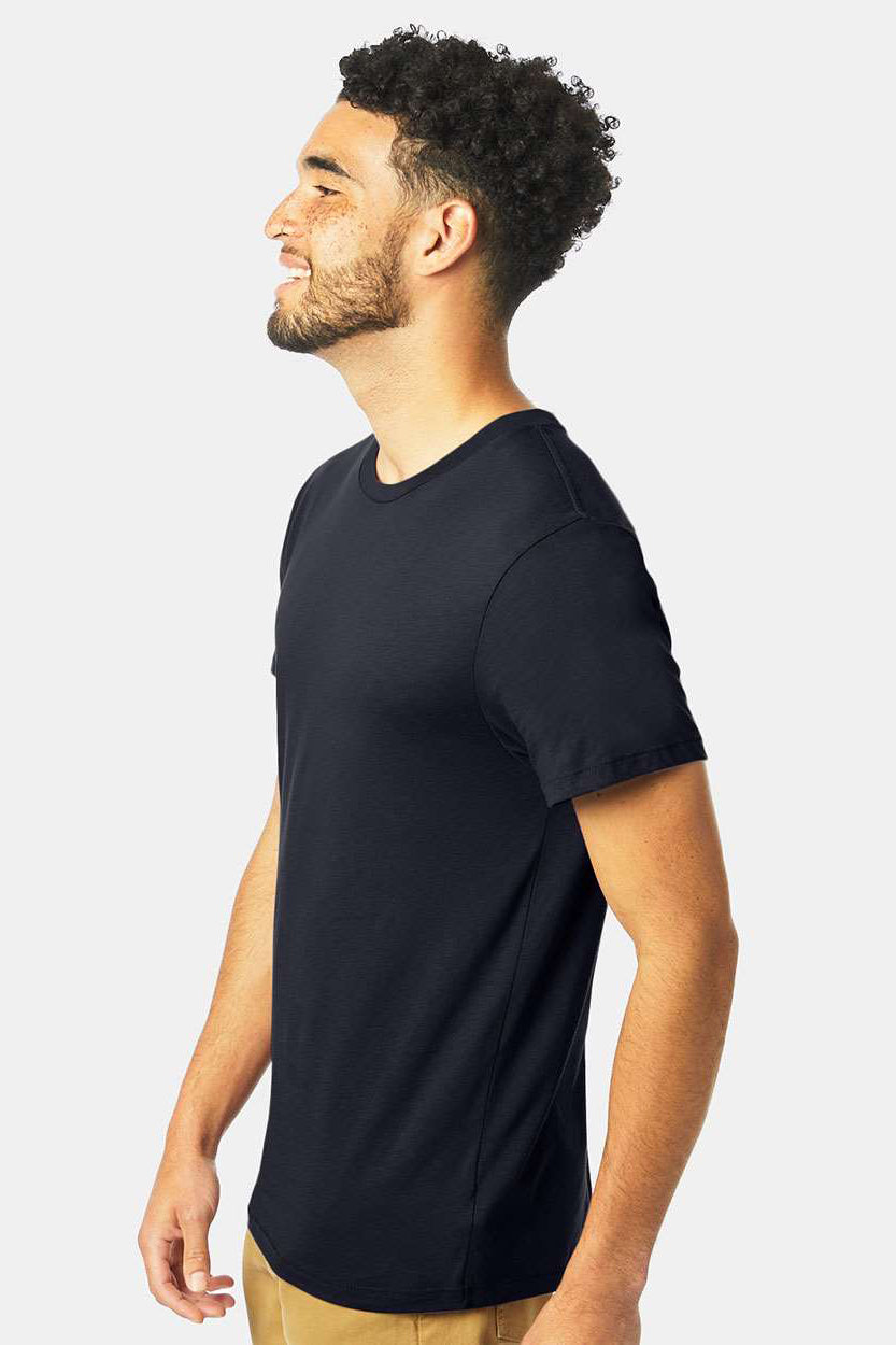 Alternative 6005 Mens Organic Short Sleeve Crewneck T-Shirt True Black Model Side