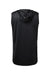 Badger 4108 Mens B-Core Moisture Wicking Hooded Tank Top Hoodie Black Flat Back