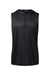 Badger 4108 Mens B-Core Moisture Wicking Hooded Tank Top Hoodie Black Flat Front