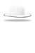 Richardson Hats 810 Mens Lite Wide Brim Hat White Flat Front