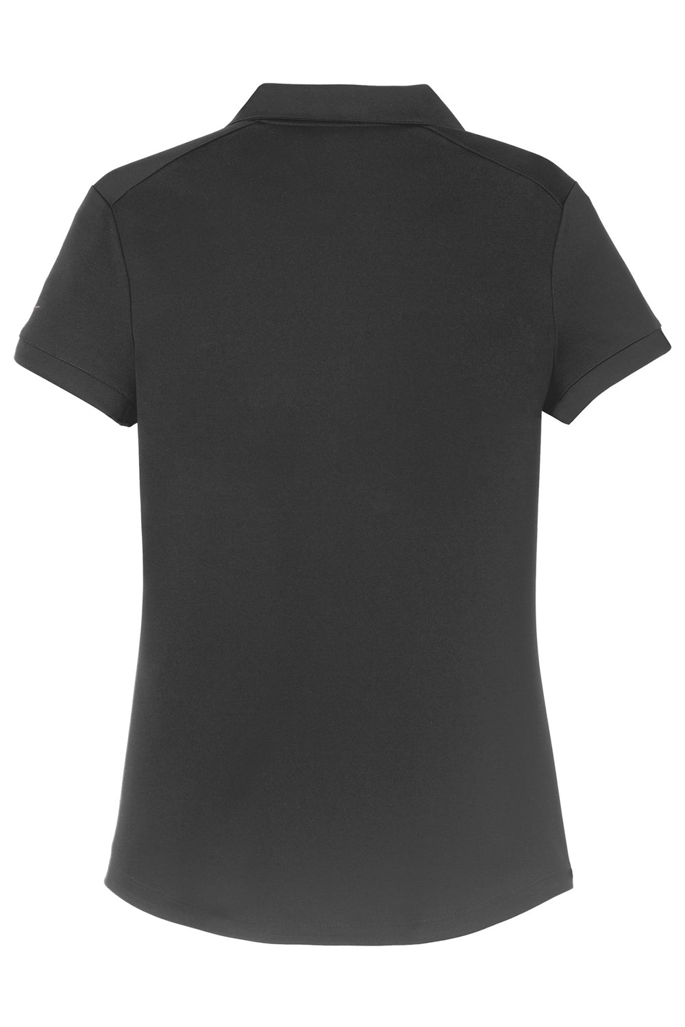 Nike 811807 Womens Players Dri-Fit Moisture Wicking Short Sleeve Polo Shirt Black Flat Back