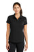 Nike 811807 Womens Players Dri-Fit Moisture Wicking Short Sleeve Polo Shirt Black Model Front