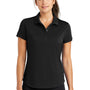 Nike Womens Players Dri-Fit Moisture Wicking Short Sleeve Polo Shirt - Black