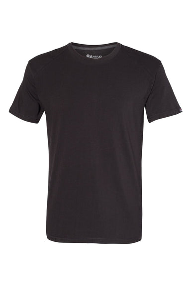 Badger 1000 Mens FitFlex Performance Moisture Wicking Short Sleeve Crewneck T-Shirt Black Flat Front