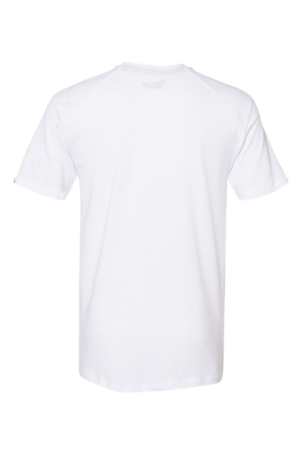 Badger 1000 Mens FitFlex Performance Moisture Wicking Short Sleeve Crewneck T-Shirt White Flat Back