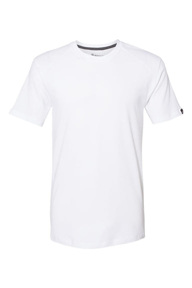 Badger 1000 Mens FitFlex Performance Moisture Wicking Short Sleeve Crewneck T-Shirt White Flat Front