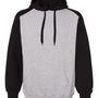 Badger Mens Athletic Fleece Hooded Sweatshirt Hoodie - Oxford Grey/Black - NEW