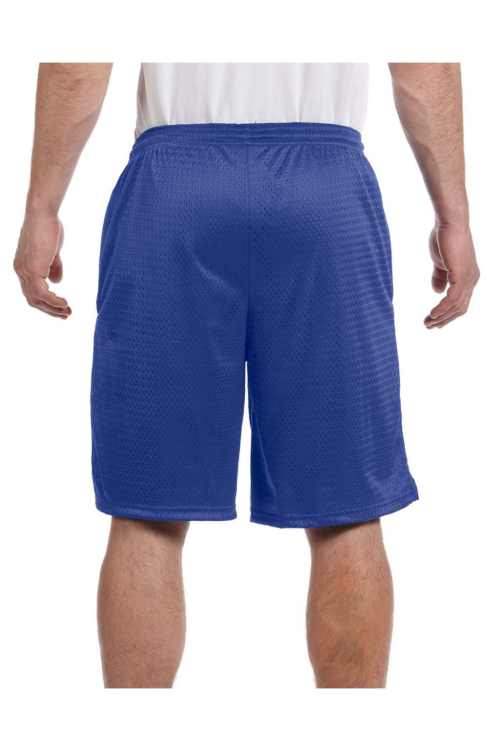 Champion S162 Mens Mesh Shorts w/ Pockets Athletic Royal Blue Model Back