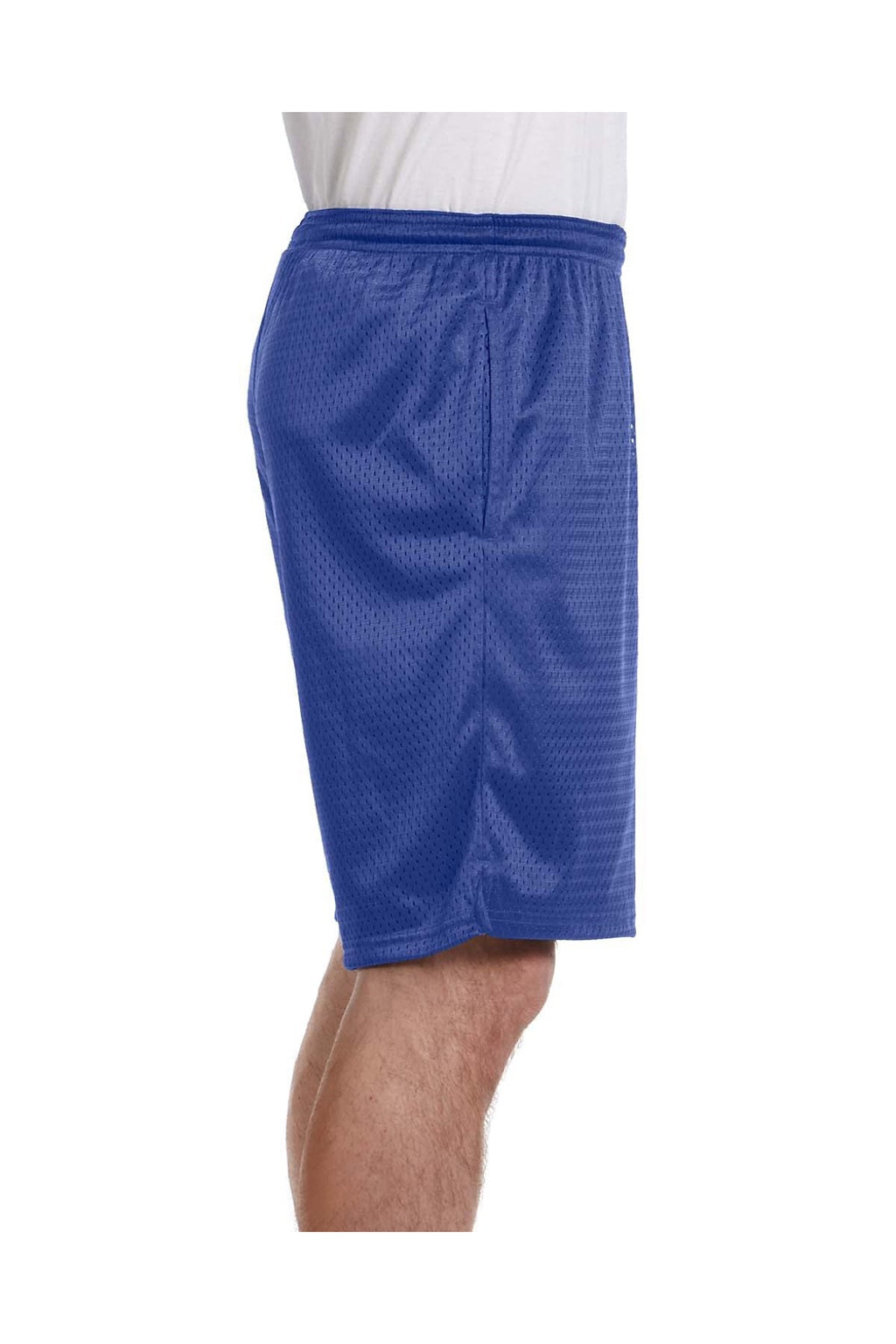 Champion S162 Mens Mesh Shorts w/ Pockets Athletic Royal Blue Model Side