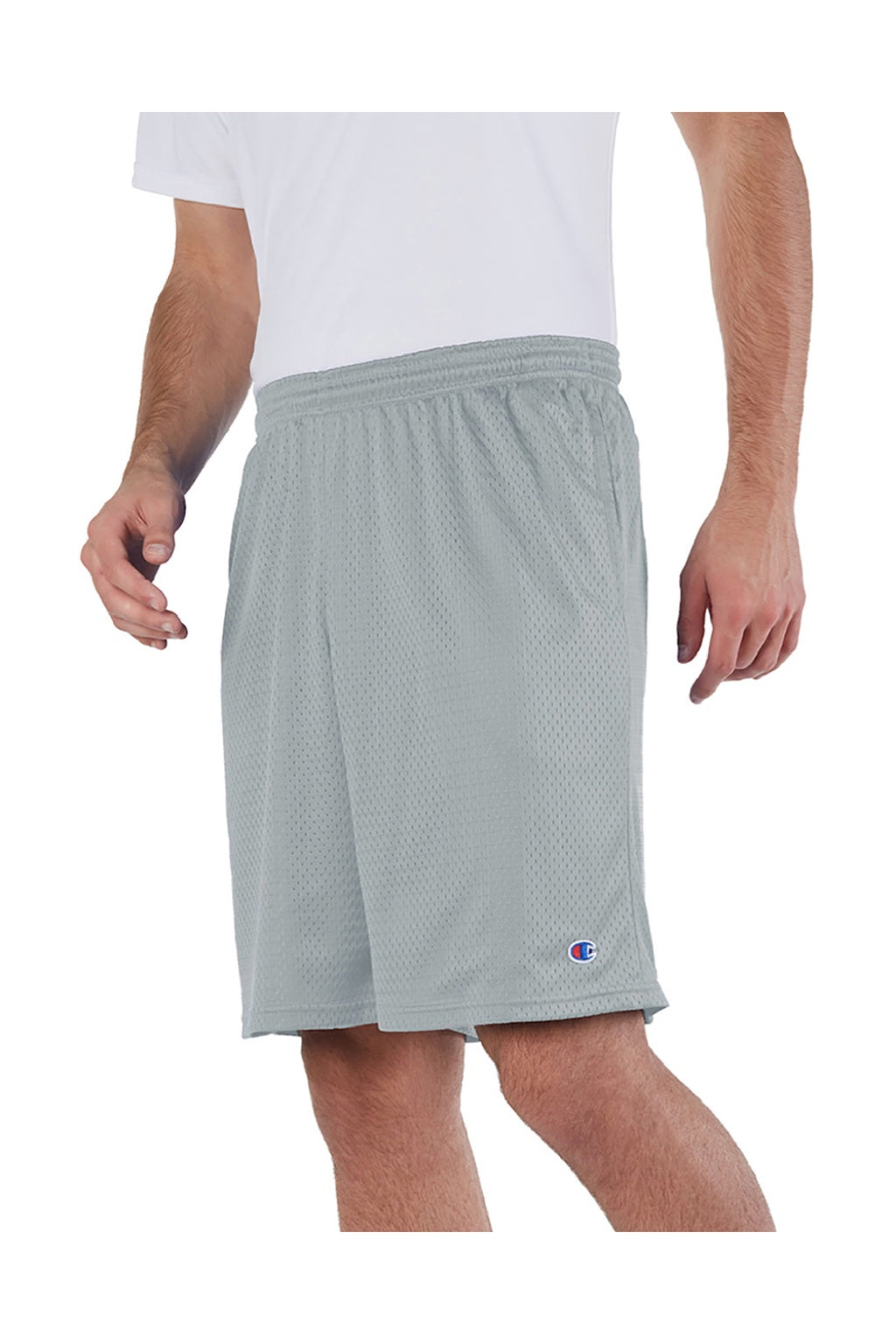 Champion S162 Mens Mesh Shorts w/ Pockets Athletic Grey Model 3q