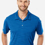 Adidas Mens UPF 50+ Short Sleeve Polo Shirt - Collegiate Royal Blue Melange - NEW