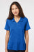 Adidas A403 Womens Melange Short Sleeve Polo Shirt Collegiate Royal Blue Melange Model Front