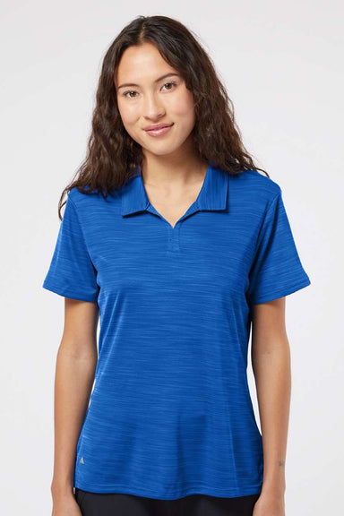 Adidas A403 Womens UPF 50+ Short Sleeve Polo Shirt Collegiate Royal Blue Model Front
