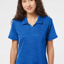 Adidas Womens UPF 50+ Short Sleeve Polo Shirt - Collegiate Royal Blue Melange - NEW