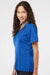 Adidas A403 Womens Melange Short Sleeve Polo Shirt Collegiate Royal Blue Melange Model Side