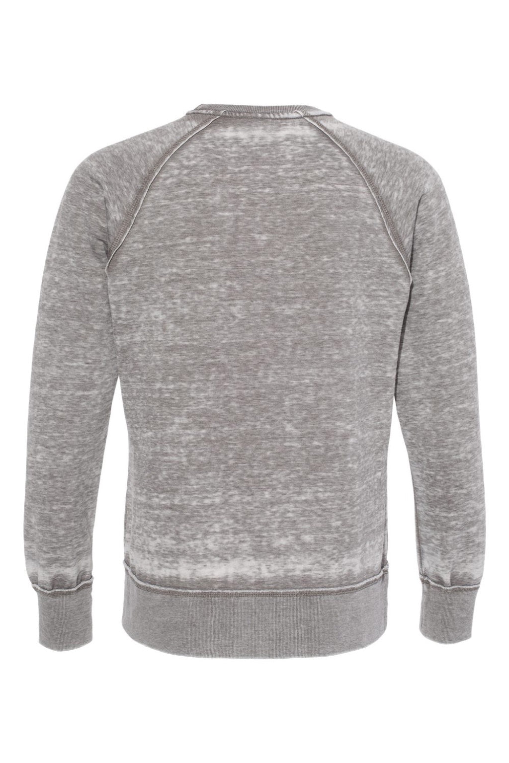 J America 8920 Mens Vintage Zen Fleece Crewneck Sweatshirt Cement Grey Flat Back
