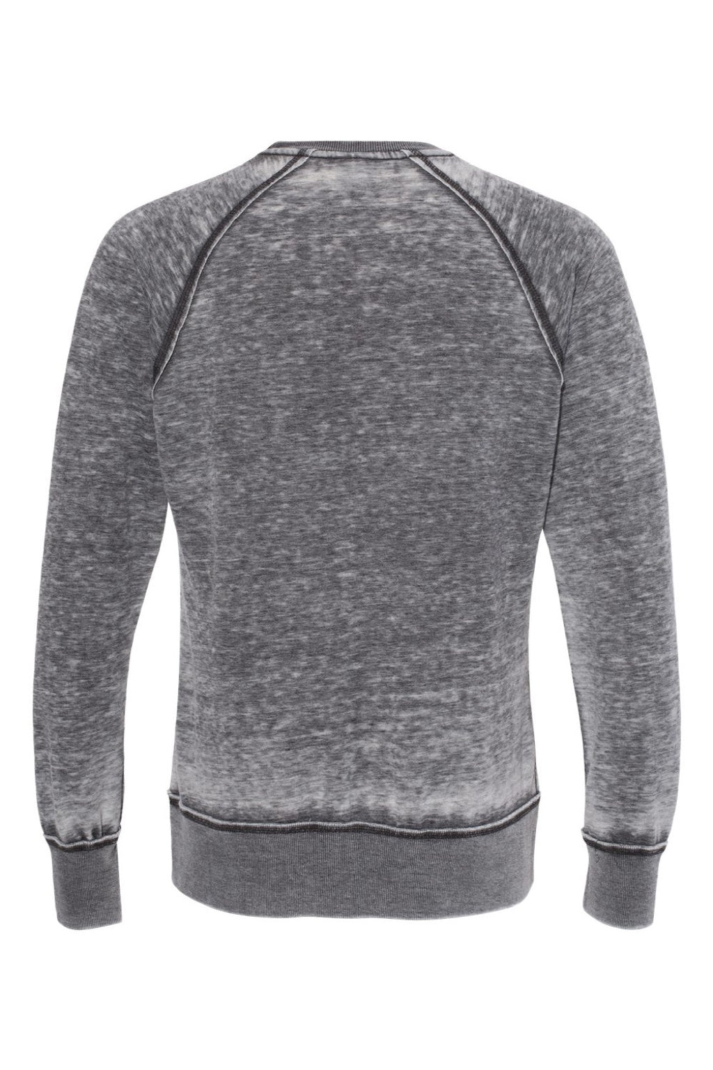 J America 8920 Mens Vintage Zen Fleece Crewneck Sweatshirt Dark Smoke Grey Flat Back