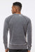 J America 8920 Mens Vintage Zen Fleece Crewneck Sweatshirt Dark Smoke Grey Model Back