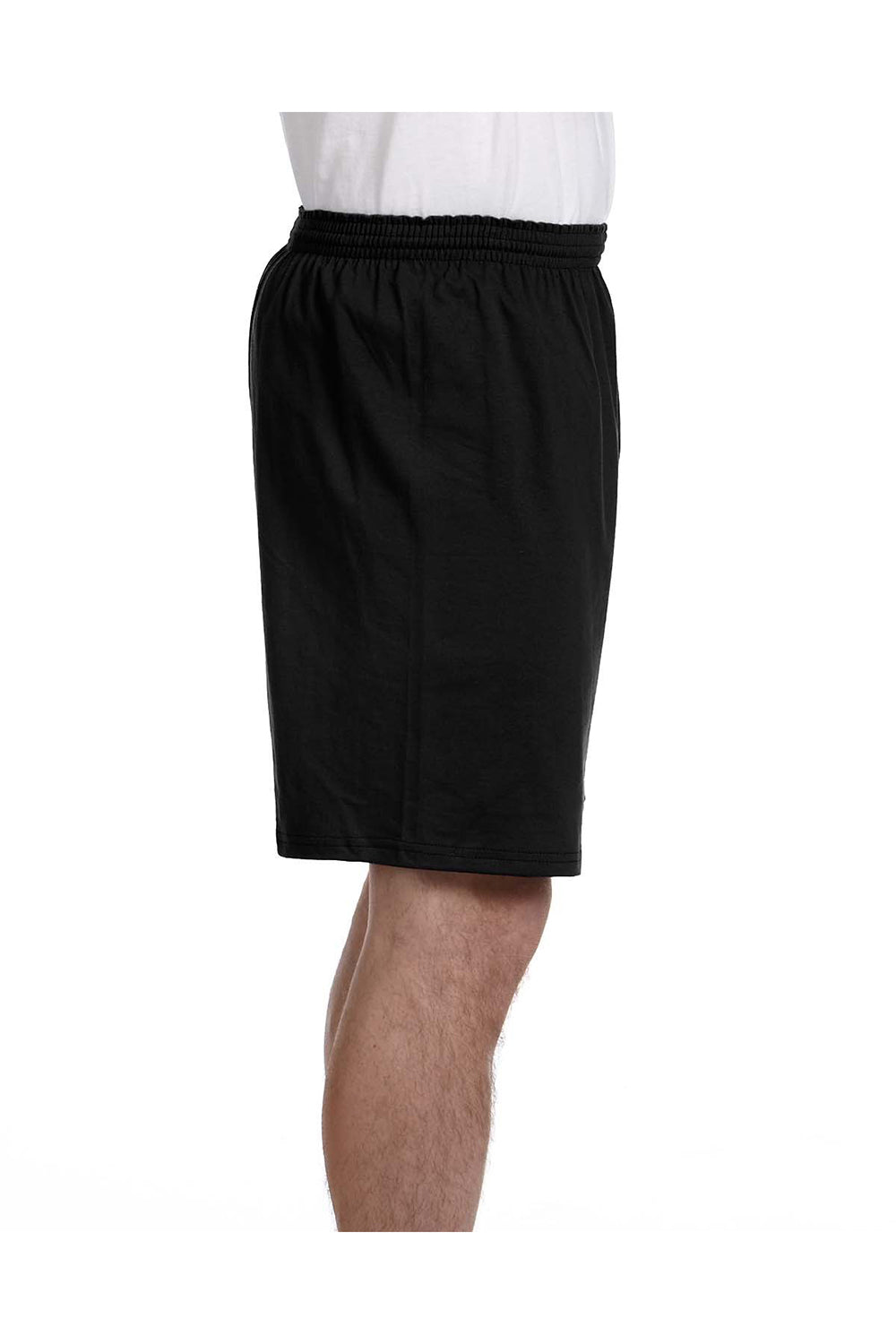 Champion 8187 Mens Gym Shorts Black Model Side
