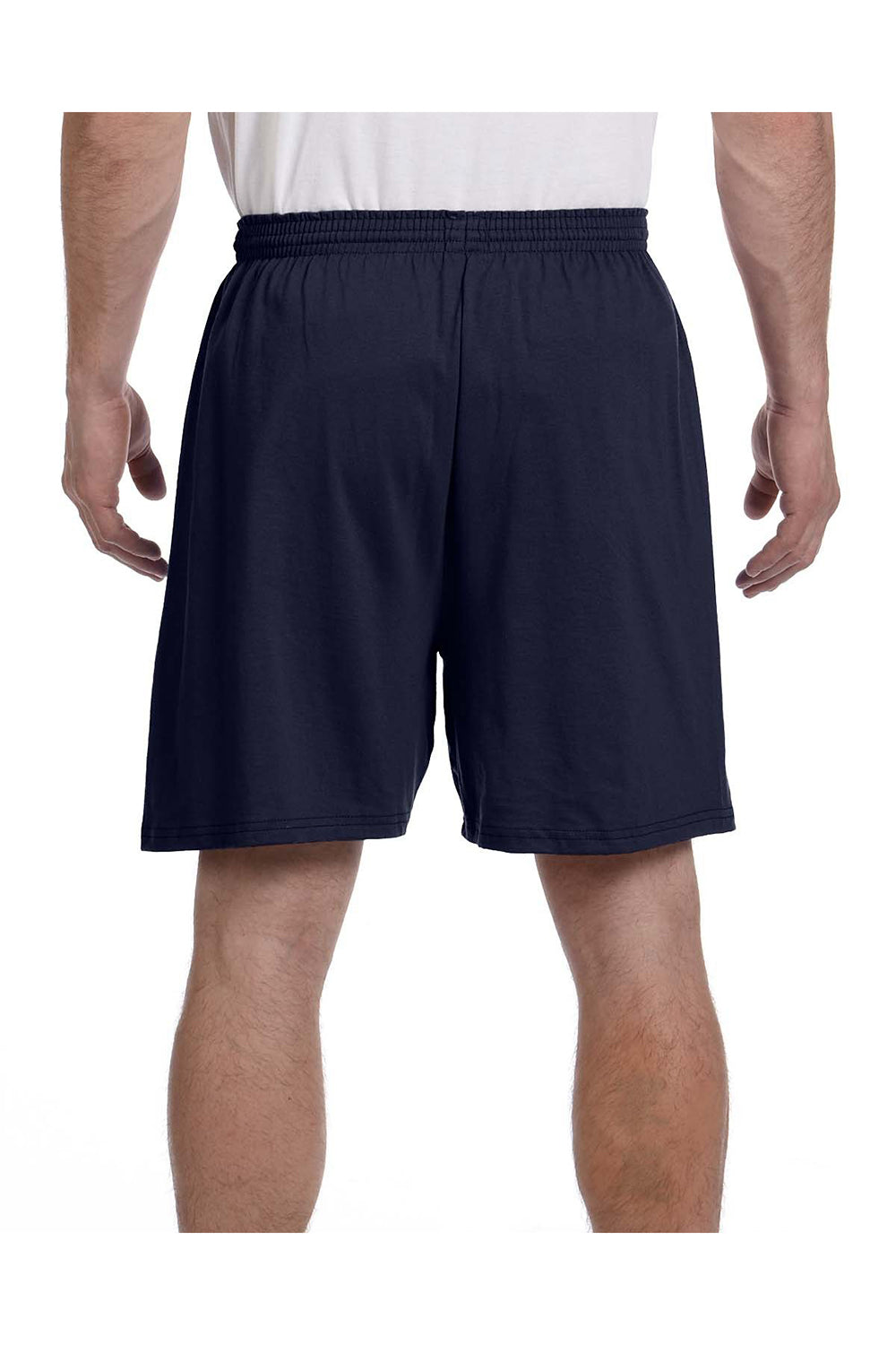 Champion 8187 Mens Gym Shorts Navy Blue Model Back