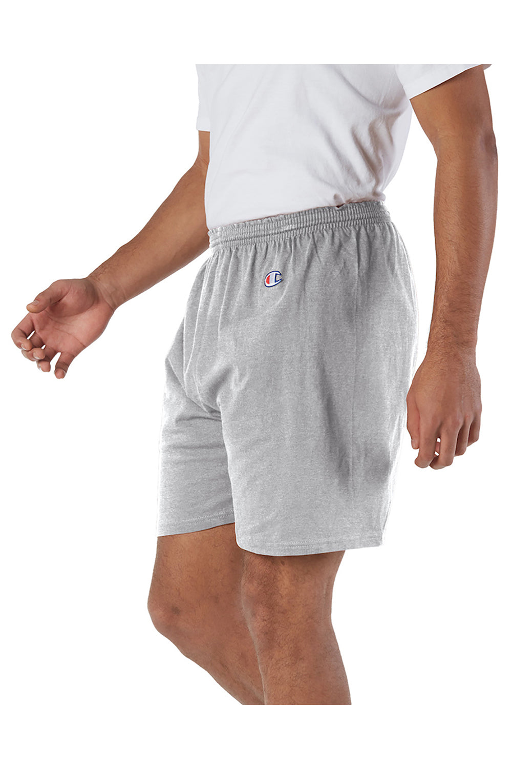 Champion 8187 Mens Gym Shorts Oxford Grey Model 3q