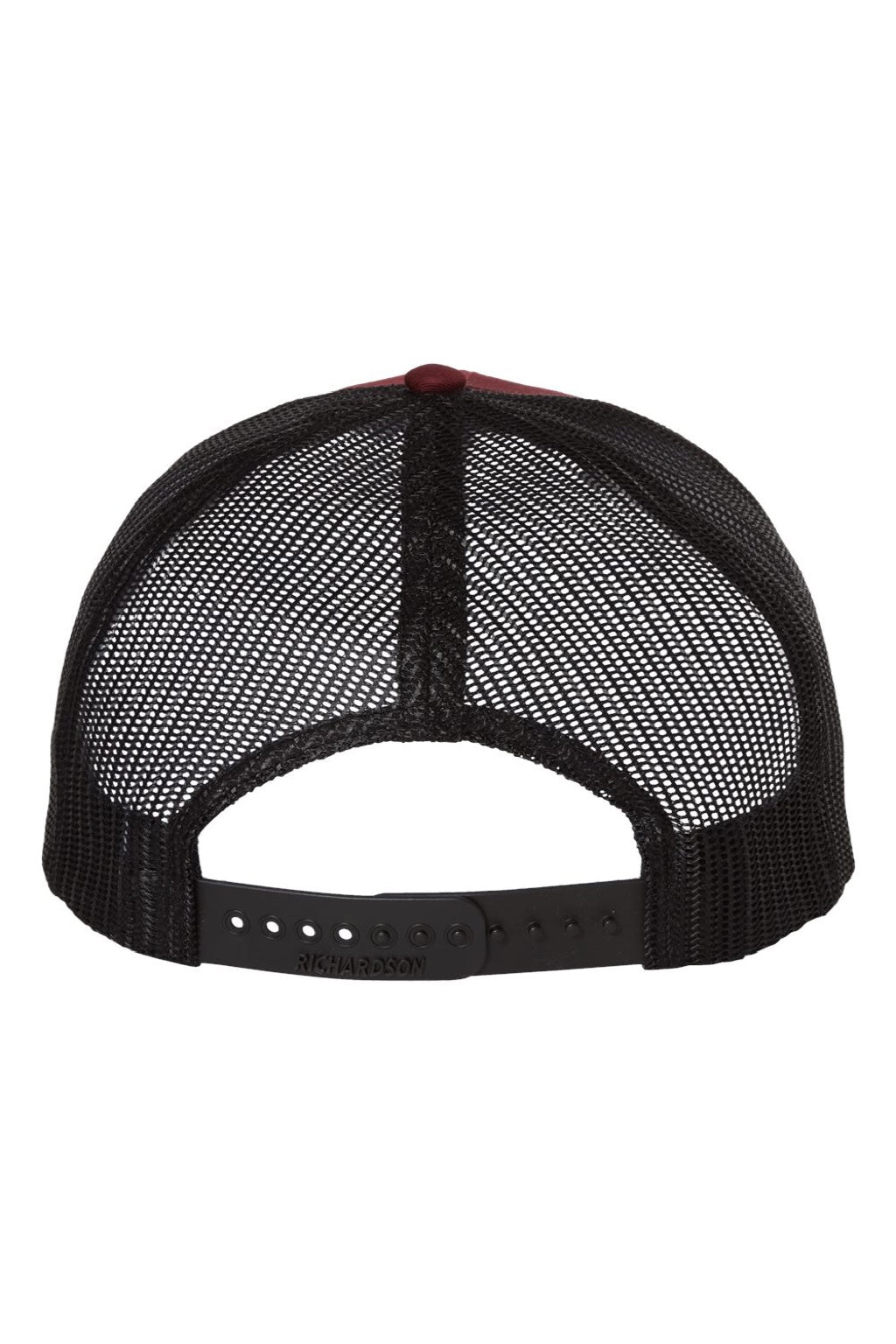 Richardson Hats 112 Mens Snapback Trucker Hat Cardinal Red/Black Flat Back