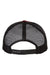 Richardson Hats 112 Mens Snapback Trucker Hat Cardinal Red/Black Flat Back
