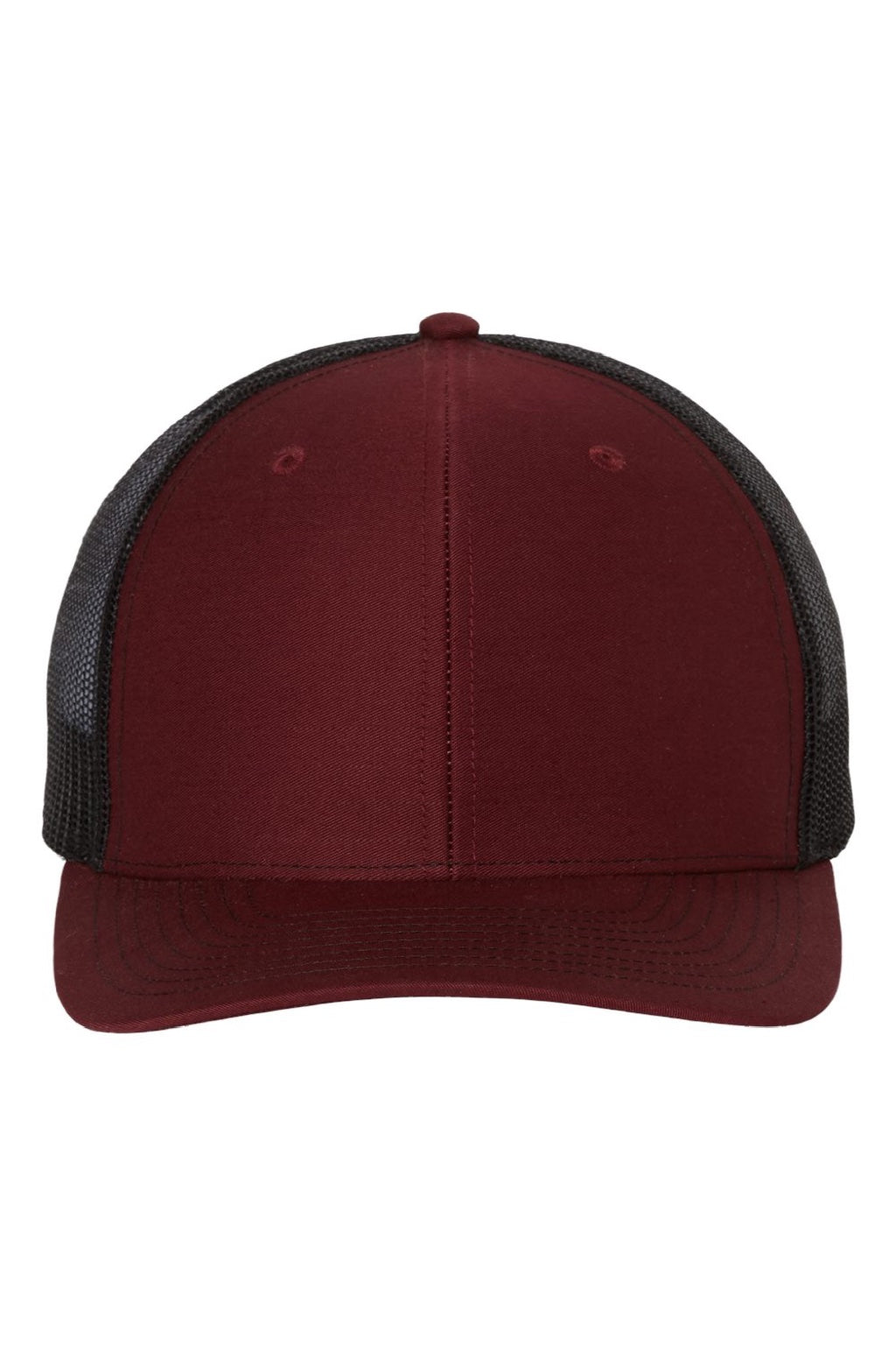 Richardson Hats 112 Mens Snapback Trucker Hat Cardinal Red/Black Flat Front