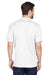 UltraClub 8210/8210T Mens Cool & Dry Moisture Wicking Short Sleeve Polo Shirt White Model Back