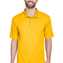 UltraClub Mens Cool & Dry Moisture Wicking Short Sleeve Polo Shirt - Gold - Closeout