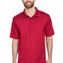 UltraClub Mens Cool & Dry Moisture Wicking Short Sleeve Polo Shirt - Cardinal Red - Closeout