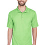 UltraClub Mens Cool & Dry Moisture Wicking Short Sleeve Polo Shirt - Light Green - Closeout