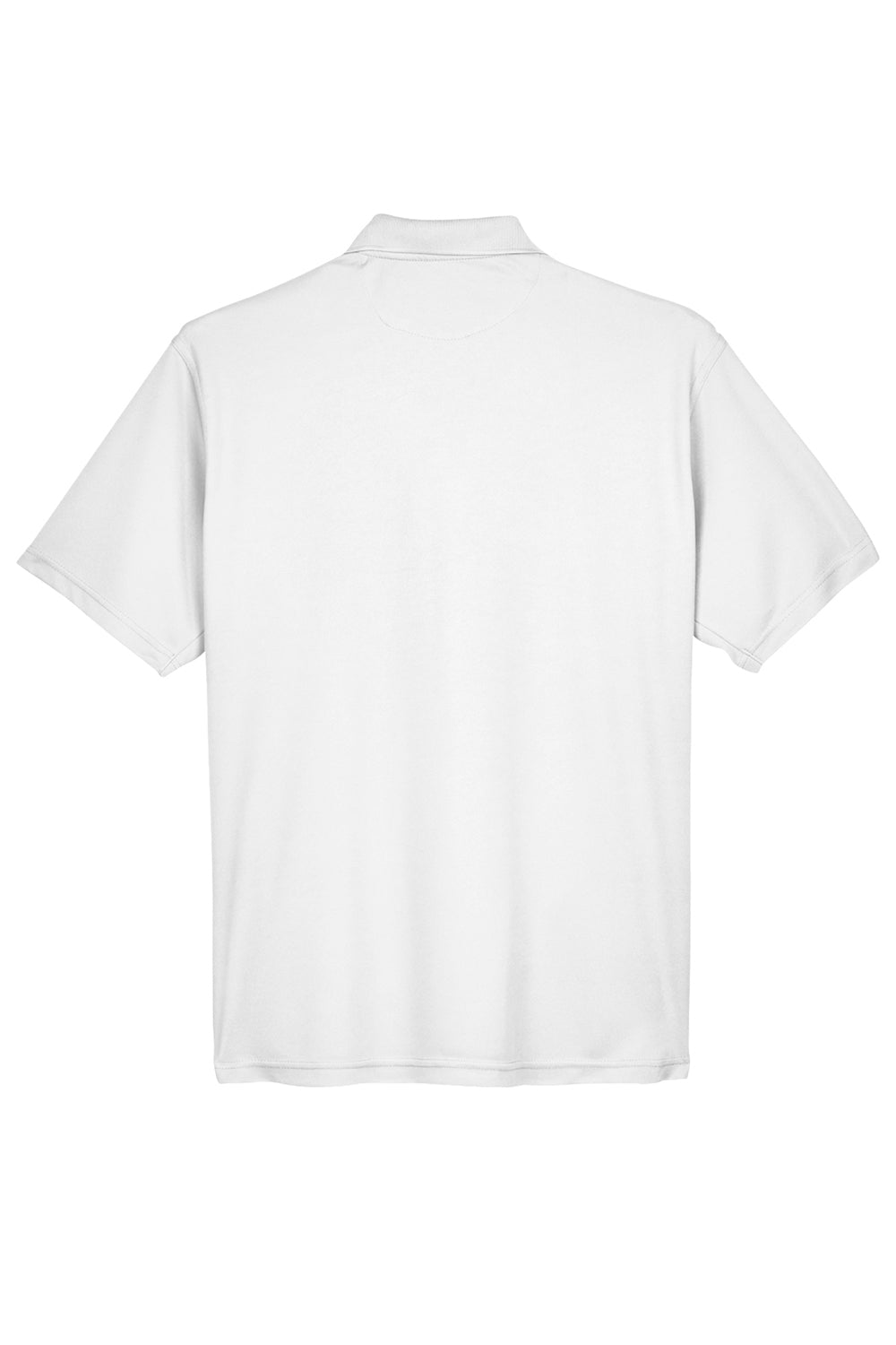 UltraClub 8210/8210T Mens Cool & Dry Moisture Wicking Short Sleeve Polo Shirt White Flat Back