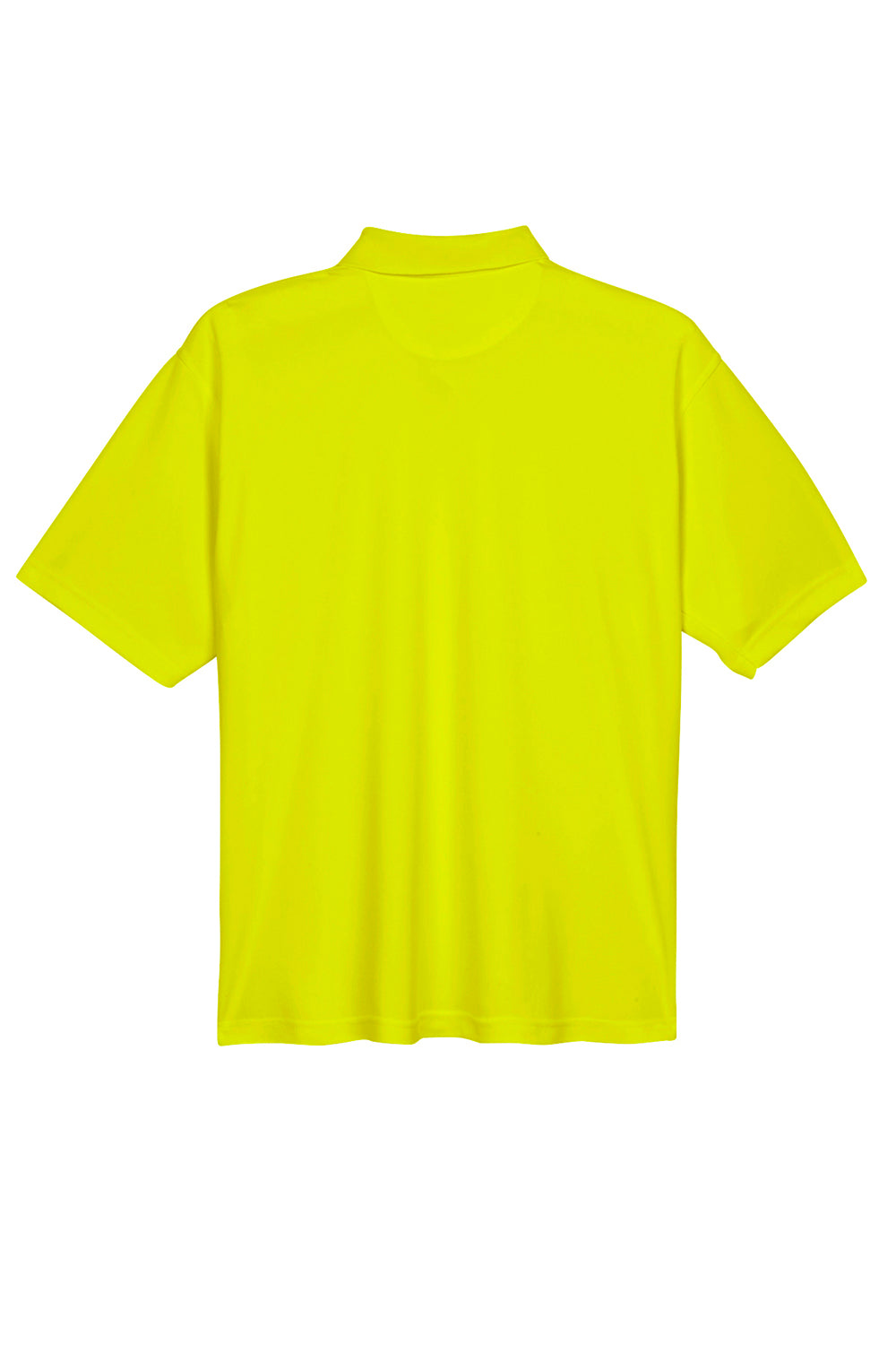 UltraClub 8210/8210T Mens Cool & Dry Moisture Wicking Short Sleeve Polo Shirt Bright Yellow Flat Back