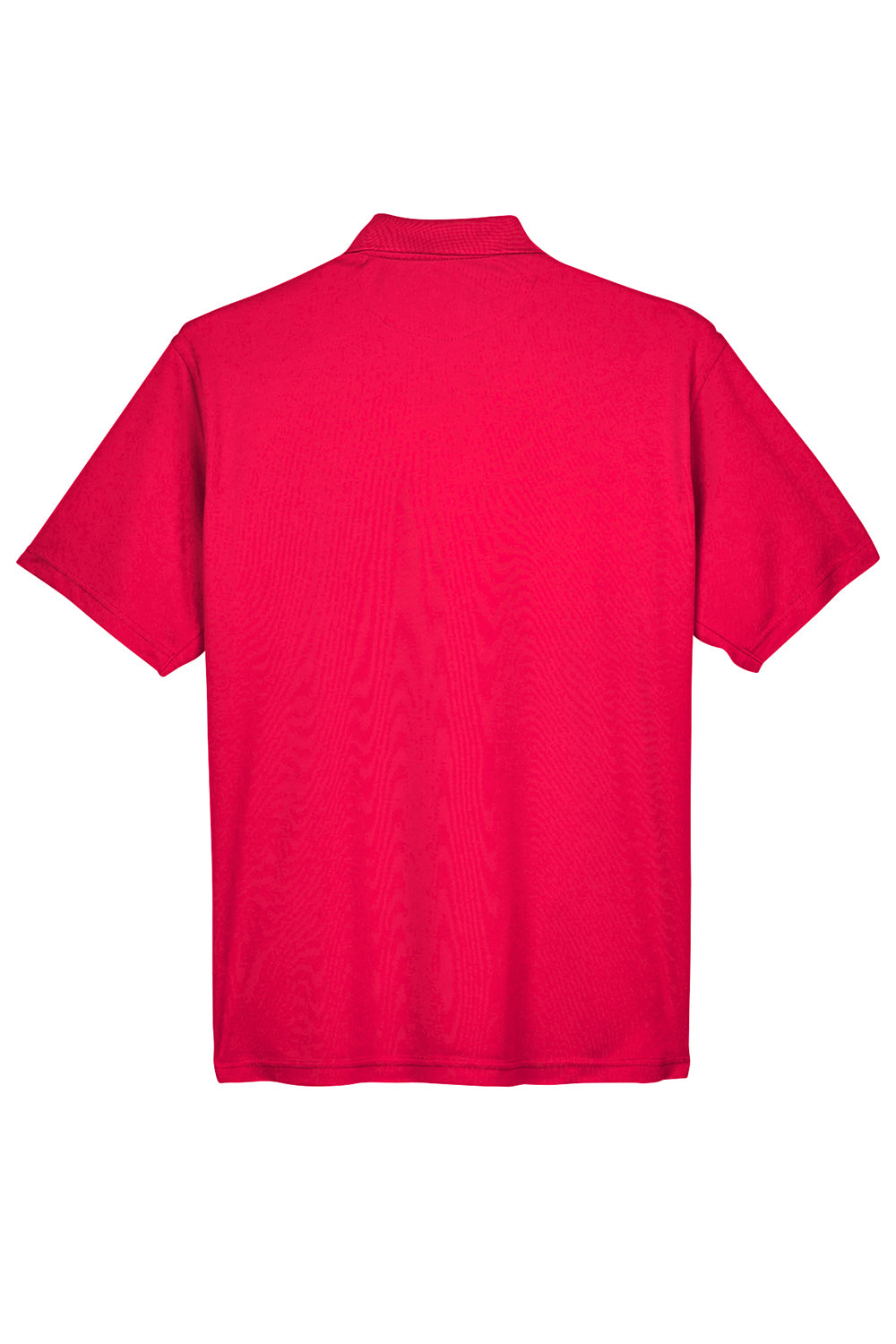 UltraClub 8210/8210T Mens Cool & Dry Moisture Wicking Short Sleeve Polo Shirt Red Flat Back