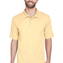 UltraClub Mens Cool & Dry Moisture Wicking Short Sleeve Polo Shirt - Yellow Haze - Closeout