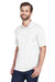 UltraClub 8210/8210T Mens Cool & Dry Moisture Wicking Short Sleeve Polo Shirt White Model 3q