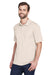 UltraClub 8210/8210T Mens Cool & Dry Moisture Wicking Short Sleeve Polo Shirt Stone Model 3q
