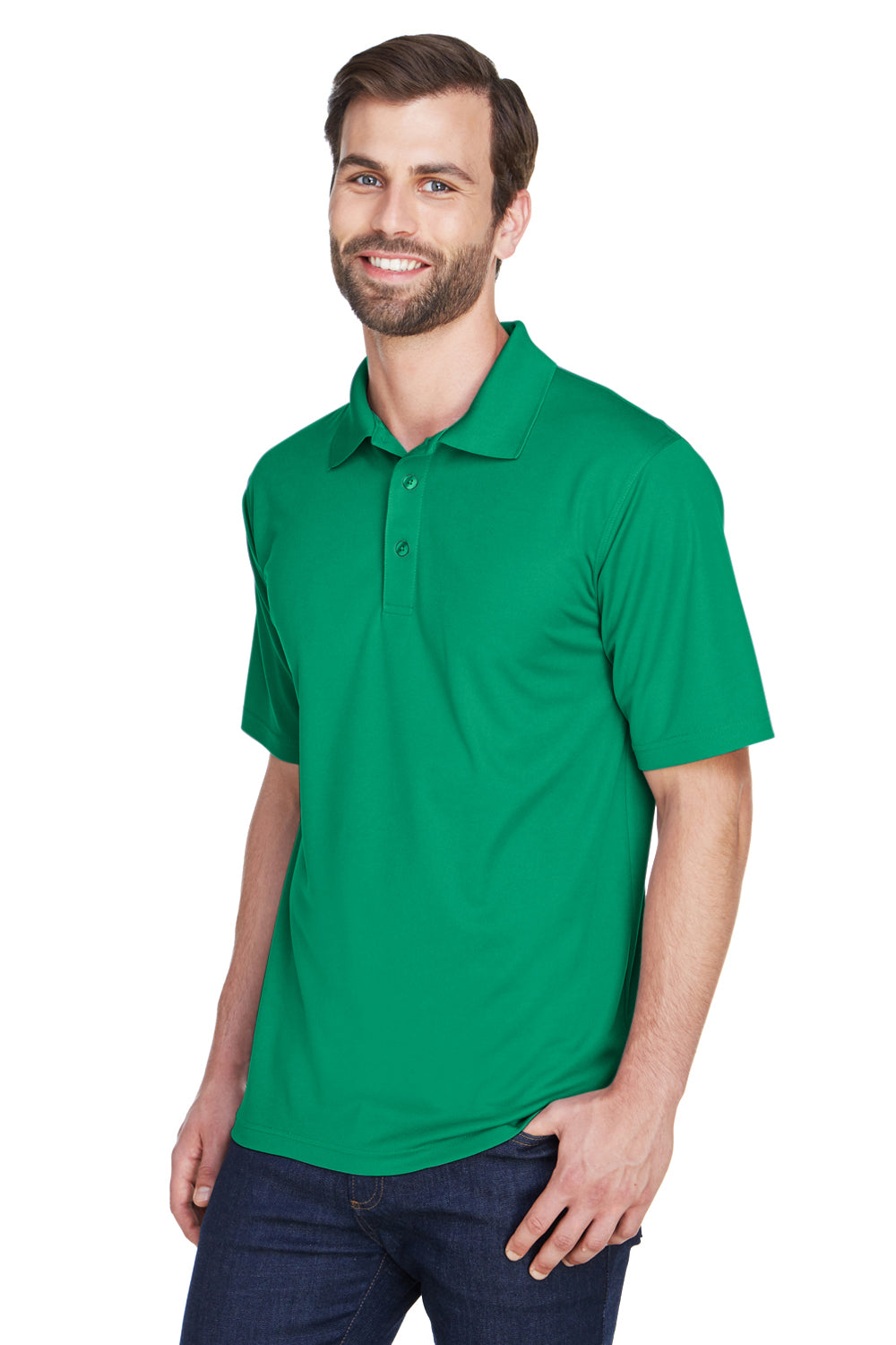 UltraClub 8210/8210T Mens Cool & Dry Moisture Wicking Short Sleeve Polo Shirt Kelly Green Model 3q