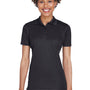 UltraClub Womens Cool & Dry Moisture Wicking Short Sleeve Polo Shirt - Black - Closeout