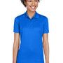 UltraClub Womens Cool & Dry Moisture Wicking Short Sleeve Polo Shirt - Royal Blue - Closeout