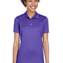 UltraClub Womens Cool & Dry Moisture Wicking Short Sleeve Polo Shirt - Purple - Closeout