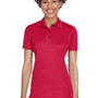 UltraClub Womens Cool & Dry Moisture Wicking Short Sleeve Polo Shirt - Cardinal Red - Closeout