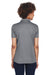UltraClub 8210L Womens Cool & Dry Moisture Wicking Short Sleeve Polo Shirt Charcoal Grey Model Back
