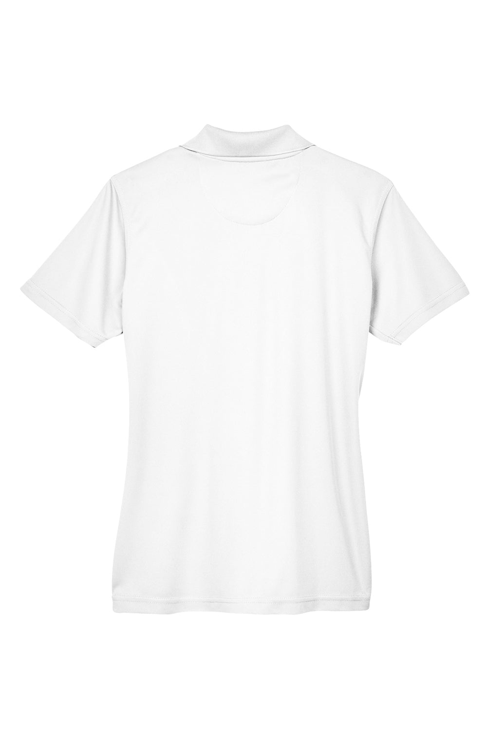 UltraClub 8210L Womens Cool & Dry Moisture Wicking Short Sleeve Polo Shirt White Flat Back