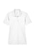 UltraClub 8210L Womens Cool & Dry Moisture Wicking Short Sleeve Polo Shirt White Flat Front