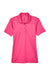 UltraClub 8210L Womens Cool & Dry Moisture Wicking Short Sleeve Polo Shirt Heliconia Pink Flat Front