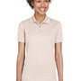 UltraClub Womens Cool & Dry Moisture Wicking Short Sleeve Polo Shirt - Stone - Closeout